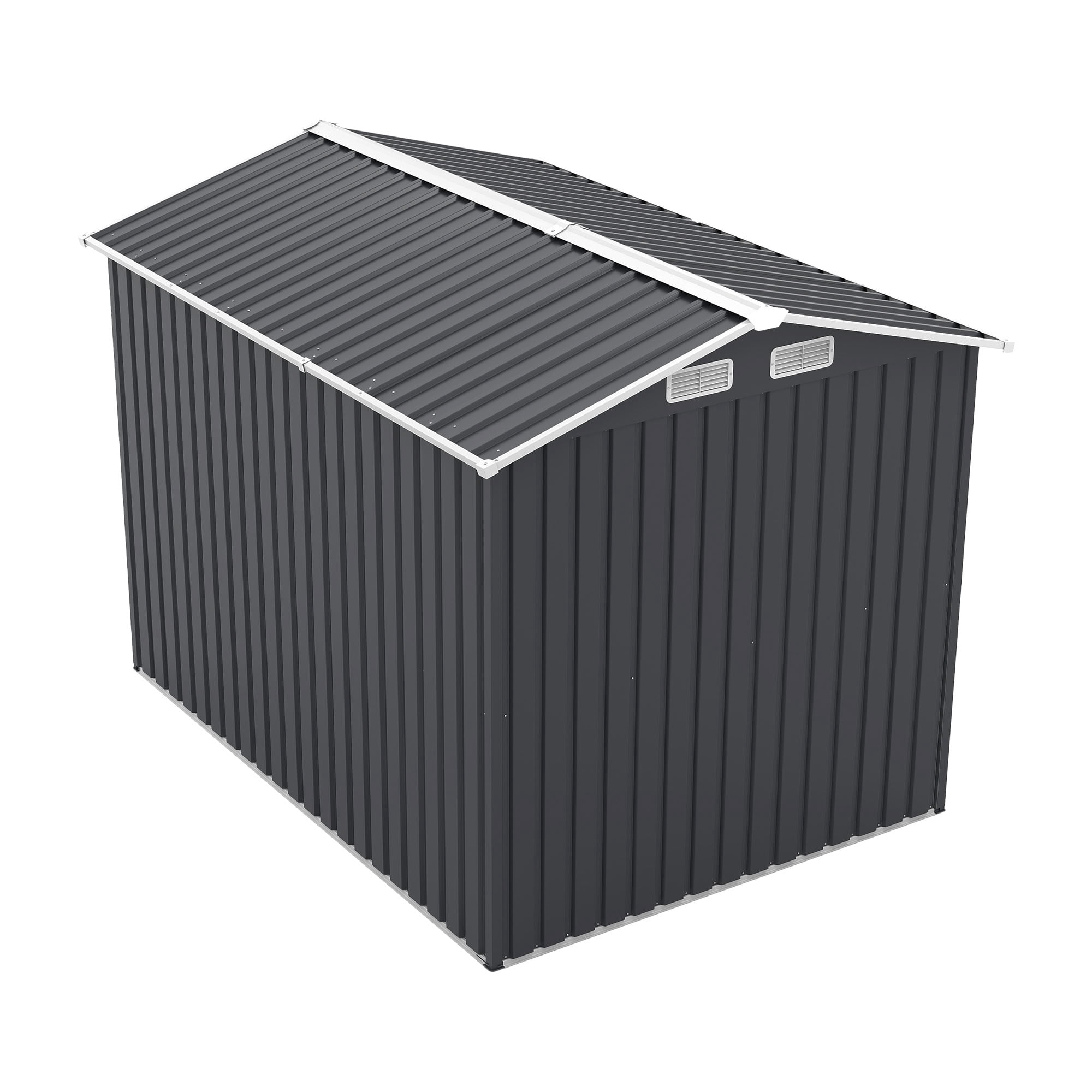 MAYEERTY 6x8FT Outdoor Storage Shed with Lockable Doors & Window, Metal Tool Shed with Vents, for Backyard, Patio, Garden, Bike & BBQ Grill Storage