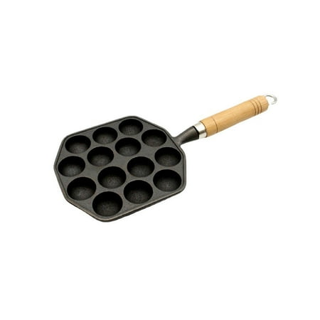 

ADVEN Takoyaki Frying Pan 12 Cavities Multi-functional Sturdy Iron Round Barbecue Plate Wear-Resistant Cooking Tools Home Supplies