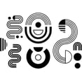 thumbnail image 1 of Calcomanías de pared minimalistas bohemias Calcomanías y murales de pared geométricos negros arqueados Calcomanías de pared, 1 of 8