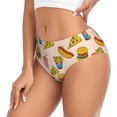 thumbnail image 2 of Fotbe Hamburger Pizza Calzones Estampados para Mujer – Ropa Interior de Algodón, Cómoda, Suave y Elástica-Small, 2 of 6