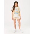 thumbnail image 4 of Roxy Girls Kids Youth T-Shirt 5-12 Sunrise To Sunset Oversized Boyfriend Fit Tee (6, Snow White (Off White)), 4 of 5