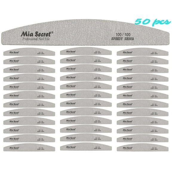 Mia Secret - NAIL FILE - SPEEDY ZEBRA HALFMOON #100 (Z05-H 100/100) x 50