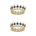 thumbnail image 3 of kurtrusly Rustproof And Anti-corrosion For Medieval Or Cosplay Metallic Luster Wedding Hair Crown Tiaras Gold  + black 2Set, 3 of 6