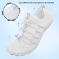 thumbnail image 3 of Zapatillas acuáticas L-RUN para senderismo para mujer y hombre descalzo, color blanco EU42, 3 of 6