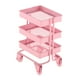 thumbnail image 4 of 2x 1/12 Mini estante de almacenamiento de metal de 3 niveles con 4 ruedas Accesorios de habitación, 4 of 9