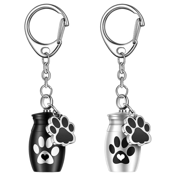 LEORX Pet Memorial Charm Dog Keepsake Necklace Aluminium Alloy 2Pcs