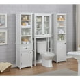 thumbnail image 5 of Alaterre Furniture Dorset 27"W x 29"H Wall Mounted Bath Storage Cabinet with Glass Doors, White, 5 of 9