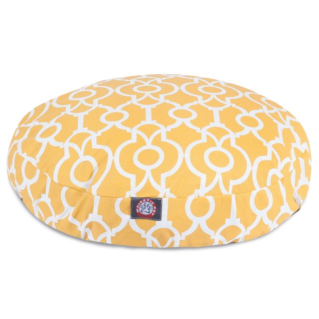 Majestic Pet Athens Agrumes Grand Lit Rond pour Animaux de Compagnie