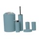 thumbnail image 2 of Juego de accesorios de baño de 6 piezas con diseño moderno: jabonera, escobilla de inodoro y jabón. Morandi Azul, 2 of 9