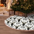 thumbnail image 5 of Daiia Ski Goggles Moose Music Picture Drawing Merry Christmas Tree Skirt , Xmas Large Lace-up Tree Skirt, Santa Snowflakes Rustic Home Decorations New Year Party Farmhouse Decor-36", 5 of 6