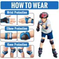thumbnail image 3 of Kids Protective Gear,Knee Pad Elbow Pads Guards 3 in 1 Set for Roller Skates Cycling BMX Bike Skateboard Inline Skatings Scooter Riding Sports, 3 of 6