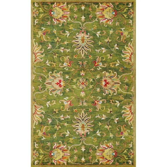 3 ft. 3 in. x 5 ft. 3 in. Wool Emerald Green Area Rug