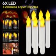thumbnail image 3 of Yeacher Led Long Electronic Candles Creative Simulation Tears Remote Control Candlelight Wedding Religious Candles, 3 of 8
