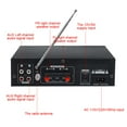 thumbnail image 4 of 1000W Car Amplificador HIFI 2 CH Power Amplifier Home Theater Amplifier Support FM USB SD/Remote Control ,Scalable Fun, 4 of 9