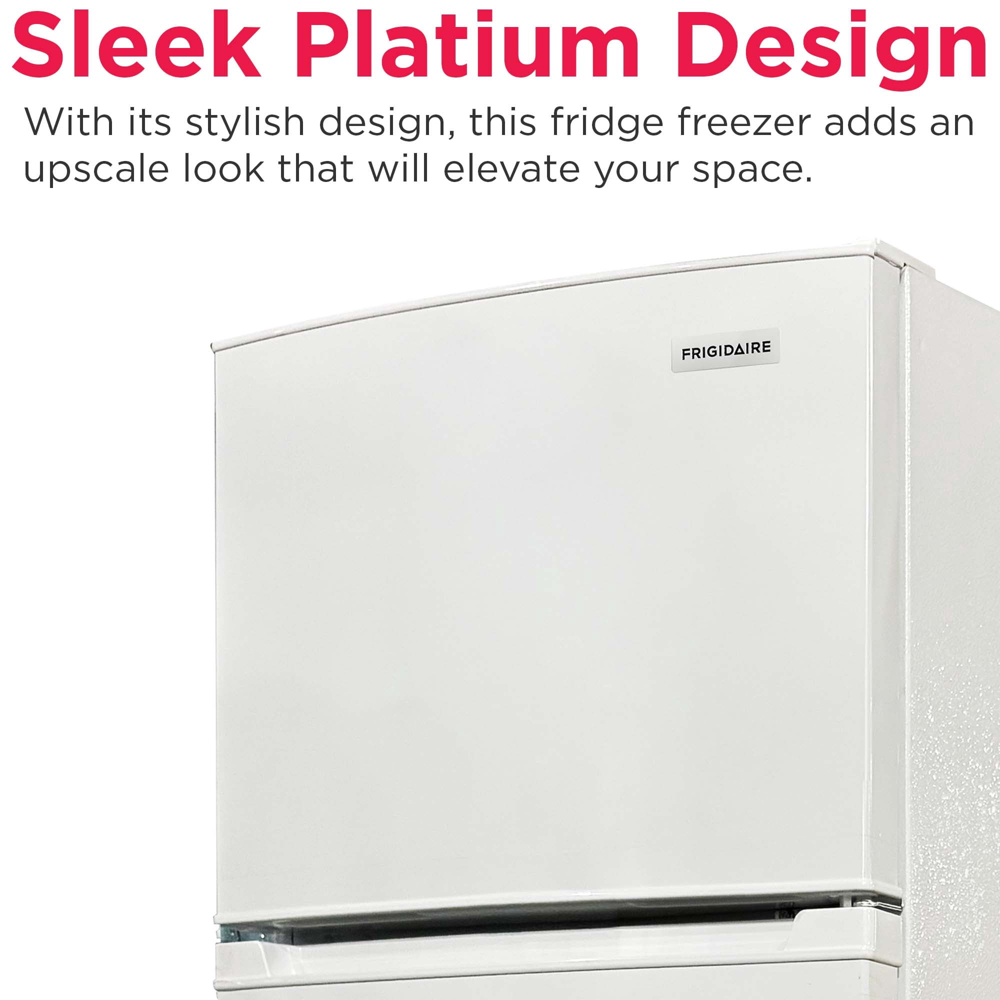 Frigidaire 7.5 Cu. ft. Top Freezer Refrigerator, Apartment Size 2-Door Fridge for Kitchen, Office, White