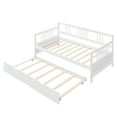 thumbnail image 6 of DEALTOPS Solid Wood Daybed with Trundle Twin Sofa Bed for Bedroom Living Room, White, 6 of 8