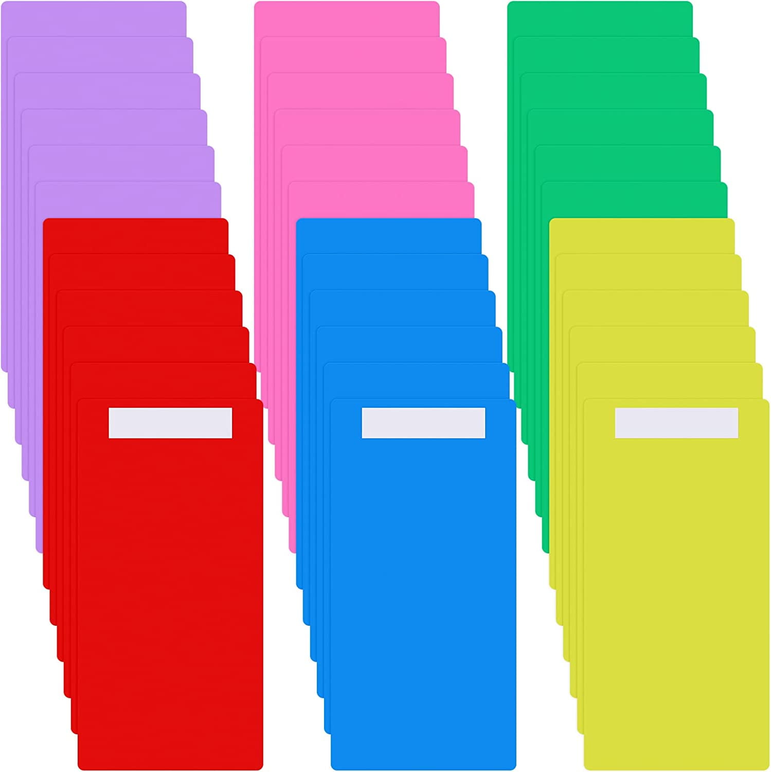 36 Pack Library Shelf Dividers With Stickers, 6 X 12 Inches Book Shelf