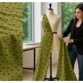 thumbnail image 5 of Soimoi Cotton Poplin Fabric Leaves & Strawberry Fruits Print Fabric by Yard 56 Inch Wide, 5 of 7
