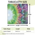 thumbnail image 2 of Colorful Tie Dye Pattern Square Fitted Tablecloth with Elastic Edge,Square Table Cover,Washable Elastic Table Cover for Home Kitchen Party Decor 36"x36", 2 of 6