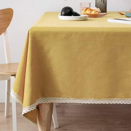 

RKSTN Tablecloth Cotton Linen Table Cloth Fabric Wrinkle Free Washable Table Cover for Kitchen Dinning Tabletop Decor Kitchen Gadgets Lightning Deals of Today - Summer Clearance on Clearance