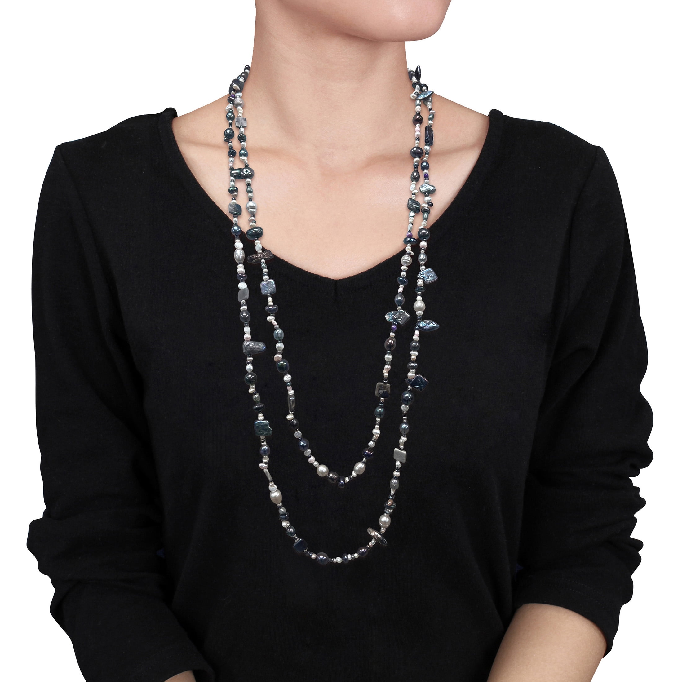 Jewelry | New 18 Long Multi Strand Freshwater Pearls Necklace | Poshmark