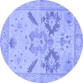 thumbnail image 1 of Ahgly Company Machine Washable Indoor Round Oriental Blue Traditional Area Rugs, 8' Round, 1 of 4