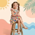 thumbnail image 3 of Cushionaire Clara Casual Flat Girls Sandals, Adjustable Buckle Ankle Strap with Lightweight Cushioned Comfort Kids Sandals, 3 of 22