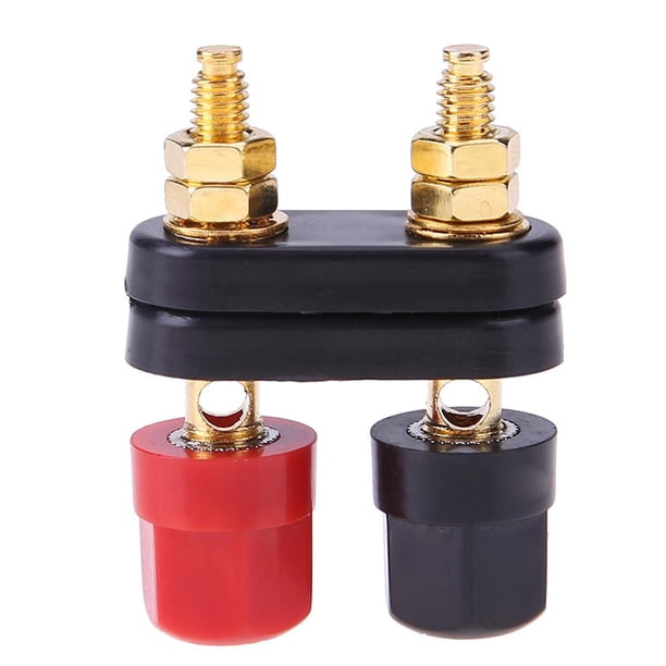 1 conector banana para altavoz amplificador con terminales de pareja conector rojo + negro