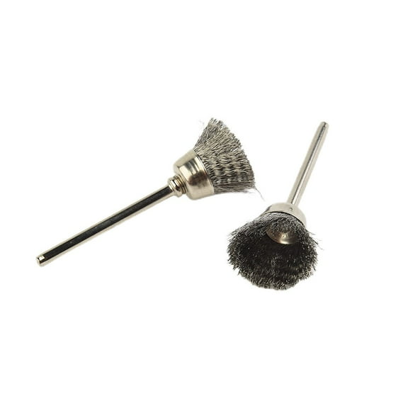10Pc Mini Wire Brush Brushes Brass Cup Wheel for Grinder or Drill Set