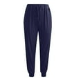thumbnail image 4 of Bmisegm Fashionable Women's Casual Pants Lightweight Stretchy Athletic Trousers with Pockets Ideal for Workouts and Daily Activities Navy XL, 4 of 4