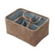thumbnail image 2 of Cesta de almacenamiento tejida, organizador de almacenamiento, resistente, práctica, multiusos, con asas para revistas, artículos diversos, ropa, baño Marrón oscuro, 2 of 8
