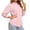 Pink, variant on Button Down Shirt for Women Fashion Long Sleeve Crew Neck Fall Casual Solid Color Tunic Tops