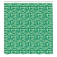 thumbnail image 3 of Ambesonne Tropical Shower Curtain, Exotic Fan Palm Leaves, 69"Wx84"L, Sea Green Pale Green, 3 of 5