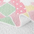 thumbnail image 4 of Erosebridal Princess Ribbon Quilt Full, Cute Bow-Tie Full Bedspread Sets, Reversible, Pastel Mint, 3 Pieces (1 Coverlet and 2 Pillowcases), 4 of 6