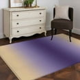 thumbnail image 3 of Dark Purple Khaki Ombre 2.7x5 Area Rugs, Modern Abstract Art Gradient Non-Skid Rubber Backing Large Rectangle Rugs - Living Room Bedroom Home Office, Indoor Floor Mat Carpets Washable Rug, 3 of 9