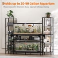thumbnail image 3 of Support d'Aquarium Robuste pour Réservoirs de 20 à 90 Gallons - Armoire à 4 Niveaux avec Support à 12 Pieds, Prise de Courant Intégrée, Rangement Ajustable - Meuble de Terrarium pour Reptiles pour Salon - Supporte 860 Lb, 3 of 7
