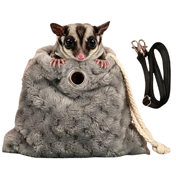 Sugar Glider Bonding Pouch, Portable Small Pet Carrier Bag for Travel with Adjustable Shoulder Strap & Breathable Design