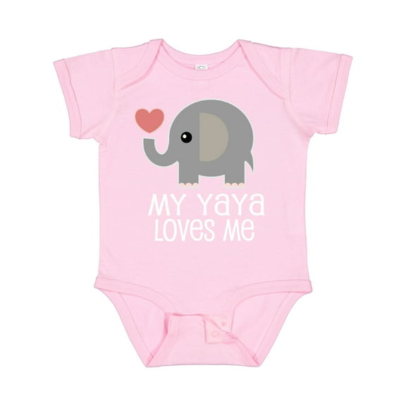 Inktastic My Yaya Loves Me Grandchild Boys or Girls Baby Bodysuit
