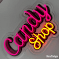 thumbnail image 3 of Craftnamesign Candy Shop Neon Acrylic Print Sign, Lollipop Led Signage, Candy Shop Sign, 3 of 4