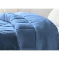 thumbnail image 6 of 5 Piece Luxury U Shape Pattern Comforter By D.N.G. BEDDINGS Set Premium Super Soft, 1000 Thread Count 100% Egyptian Cotton Super King Size Medium Blue Color, 6 of 9
