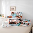 thumbnail image 5 of Country Western Bedding Sets Tribe Geometry Aztec 7 Piece Comforter Set Full Bed in a Bag,Cowboy Horse Sheet Set with Comforter,Gothic Bull Skull Cowgirl Southwestern Decor,Orange Teal, 5 of 6