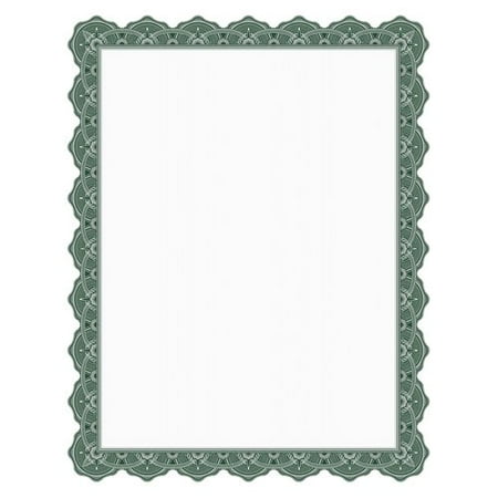 Optima Certificates with Seals, 25ct, Green