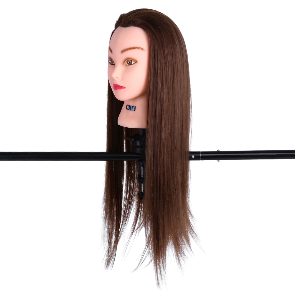 VGEBY Cosmetology Mannequin Head with Human Hair, 24 Long Hair Training  Practice Head for Hairstyling, Manikin Doll Head Hairdressing Training  Model with Hair & Free Clamp for Head Styling Dye Cutting 