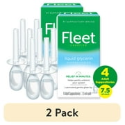 (2 pack) Fleet Laxatives, Liquid Glycerin Suppositories for Adult Constipation Relief, 7.5 mL Bottles, 4 Ct
