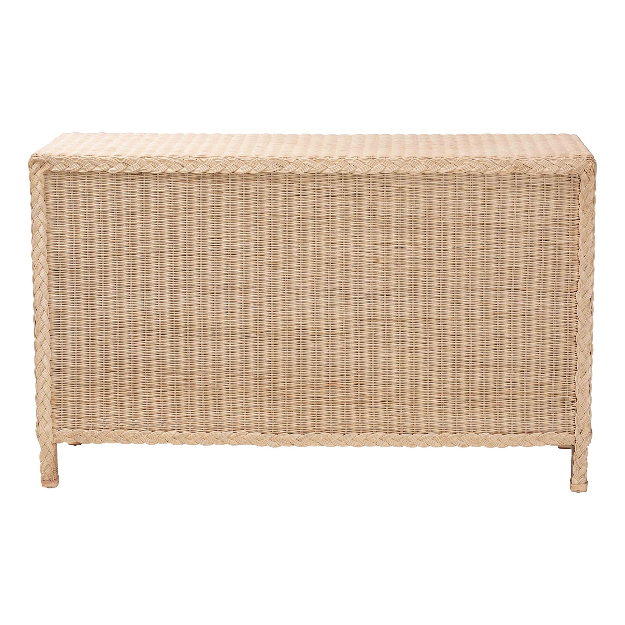 bali & pari Lanica Japandi Dresser, 6-Drawer, Sun-Bleached Rattan