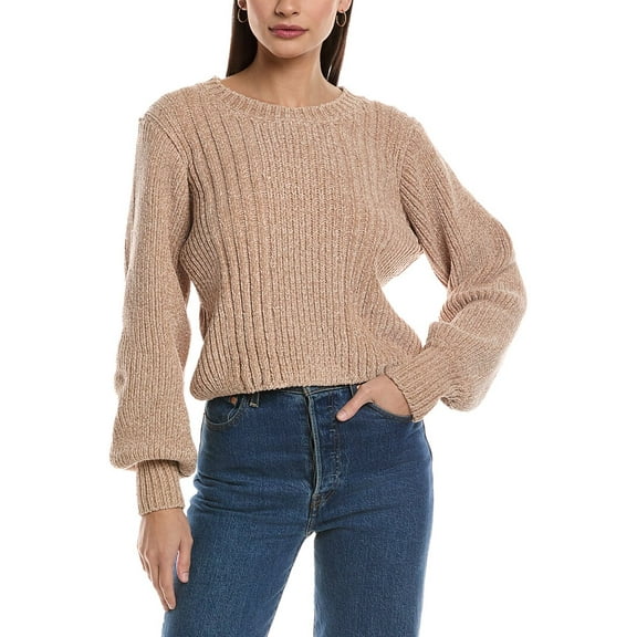OAT NEW YORK womens  Chenille Sweater, l, Beige