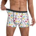 thumbnail image 3 of Men's Boxer Briefs, Summer Bird Pineapple Soft Comfy Mens Underwear Boxer Briefs Breathable With Widen Waist, 3 of 7