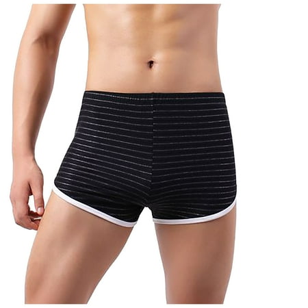 

Panties Clearance Men S Underwear Low Waist Trendy Color Stripes Comfortable Erotic Panties Black Xxl