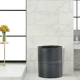 thumbnail image 4 of nu steel Bogart Metal Wastebasket, Small Round Plastic Vintage Trash Can for Bathroom, Bedroom, Dorm, College, Office - Oil Rubbed Bronze, 4 of 6