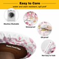 thumbnail image 3 of Elastic Fitted Round Tablecloth, Pink Eucalyptus Leaves Waterproof Stretch Table Cover for 45"-54" Tables, Summer Botanical Watercolor Washable Outdoor Tablecloths for Patio, Picnic, Camping, 3 of 9